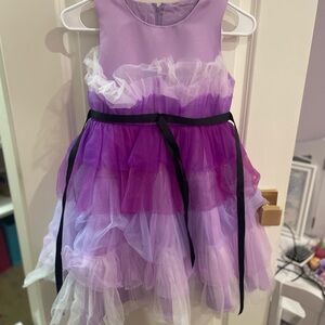Purple and White Kids Costume Dress
